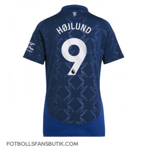 Manchester United Rasmus Hojlund #9 Replika Bortatröja Damer 2024-25 Kortärmad